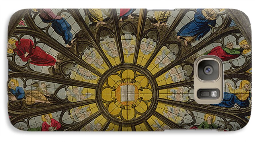 Glass Galaxy S7 Case featuring the drawing The North Window by William Johnstone White