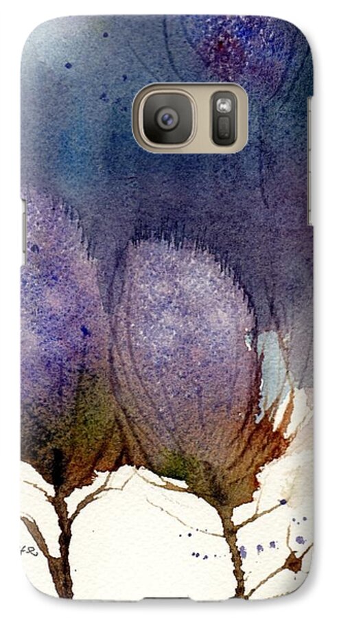 Thistle Watercolor Galaxy S7 Case featuring the painting Thistle Weather by Anne Duke