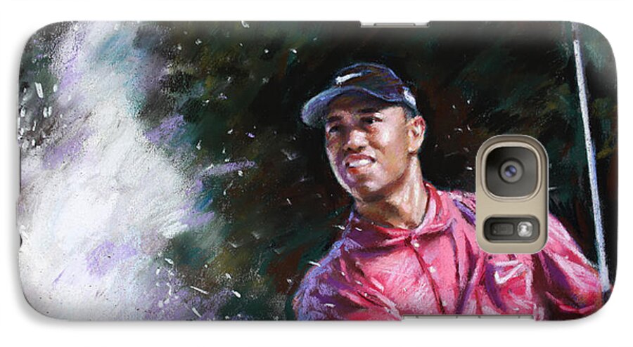 Tiger Woods Galaxy S7 Case featuring the drawing Tiger Woods by Viola El