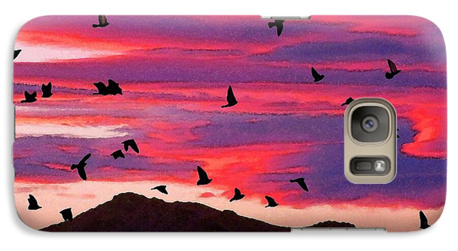 Birds Galaxy S7 Case featuring the photograph To Roost by Timothy Bulone