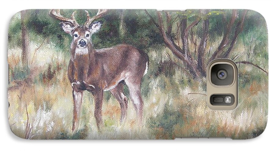 Deer Galaxy S7 Case featuring the painting Too Tempting by Lori Brackett
