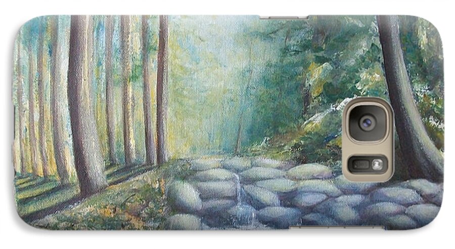 Landscape Galaxy S7 Case featuring the painting Ulu Bendul by Jane See