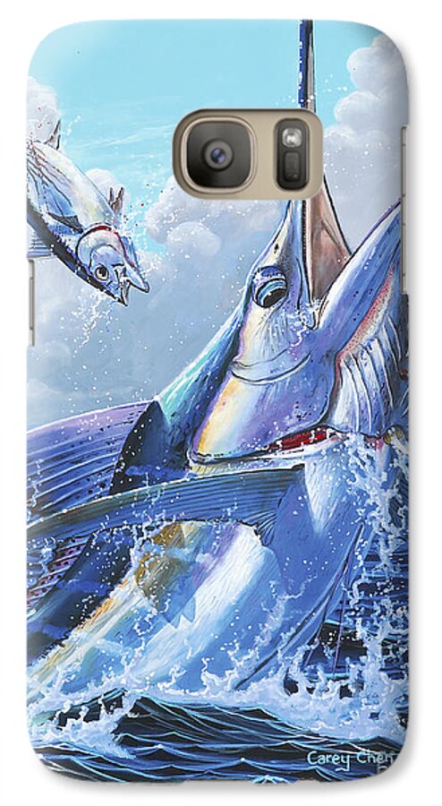 Marlin Galaxy S7 Case featuring the painting Unexpected Off0093 by Carey Chen