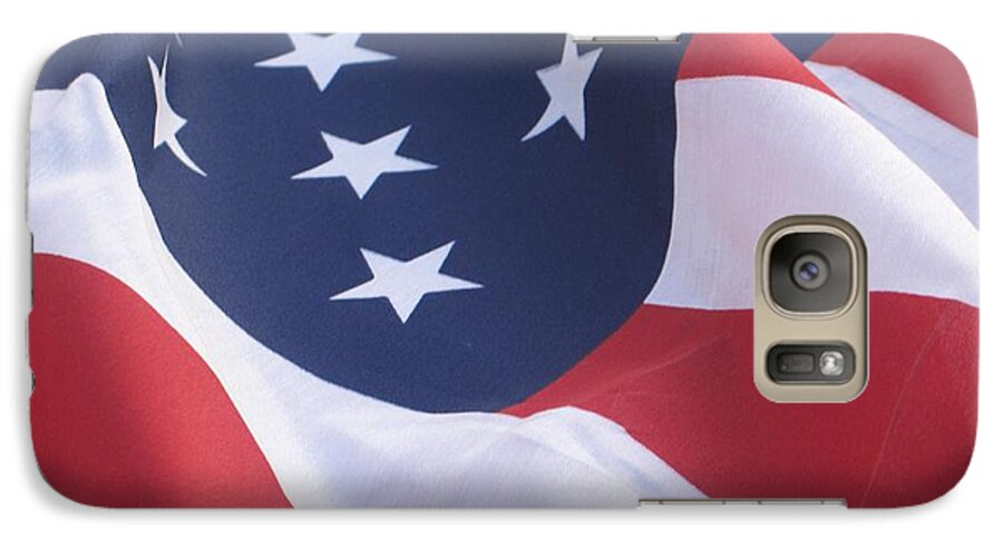Photography Galaxy S7 Case featuring the photograph United States Flag by Chrisann Ellis