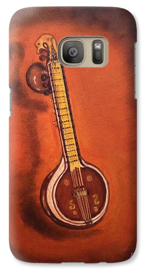 Veena Galaxy S7 Case featuring the painting Veena by Brindha Naveen