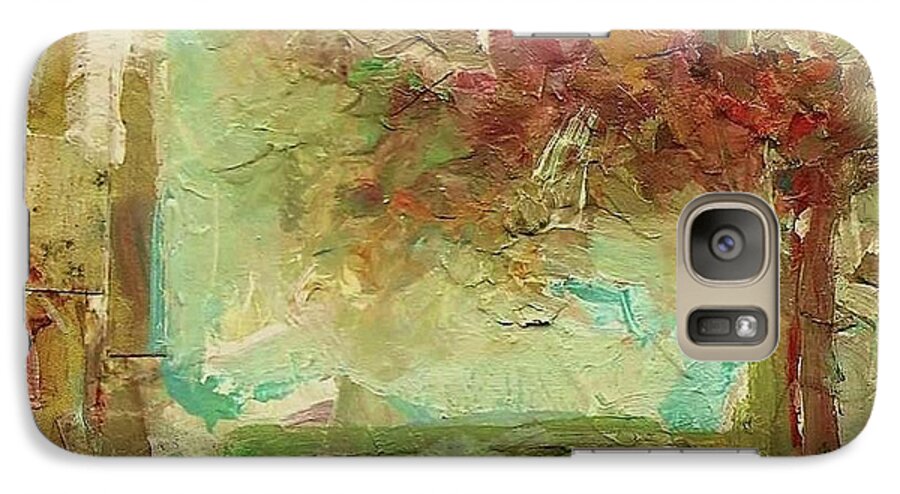 Landscape Galaxy S7 Case featuring the painting Villa by Mary Wolf