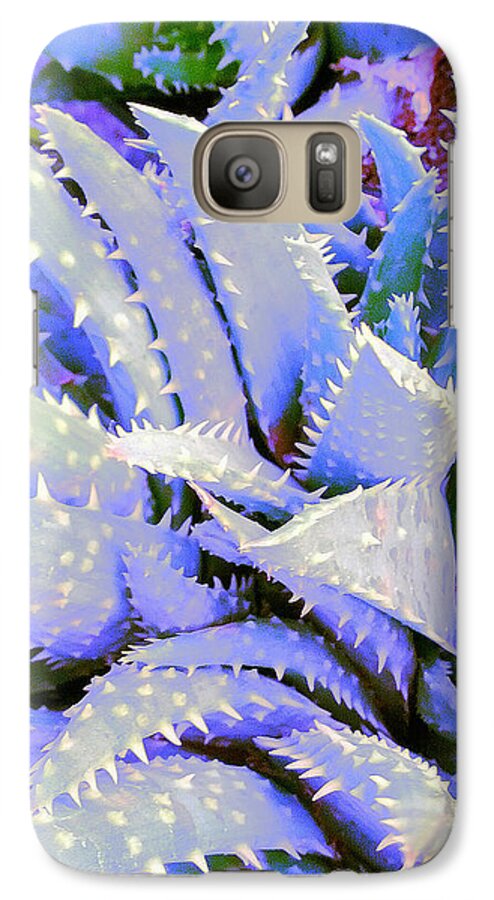Succulent Galaxy S7 Case featuring the digital art Violet by Suzanne Silvir