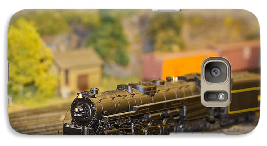 Train Galaxy S7 Case featuring the photograph Waiting Model Train by Patrice Zinck