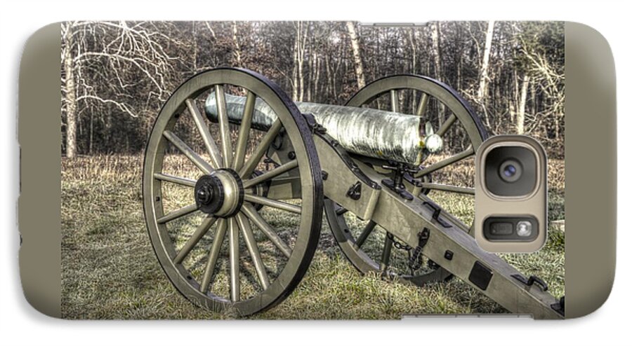 Civil War Galaxy S7 Case featuring the photograph War Thunder - 1st New York Light Artillery-C1 Battery D The Wheatfield Late Winter Gettysburg by Michael Mazaika