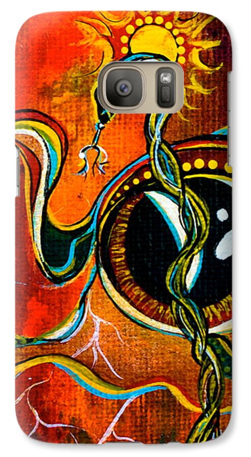 Third Eye Painting Galaxy S7 Case featuring the painting Warrior Spirit Eye by Deborha Kerr