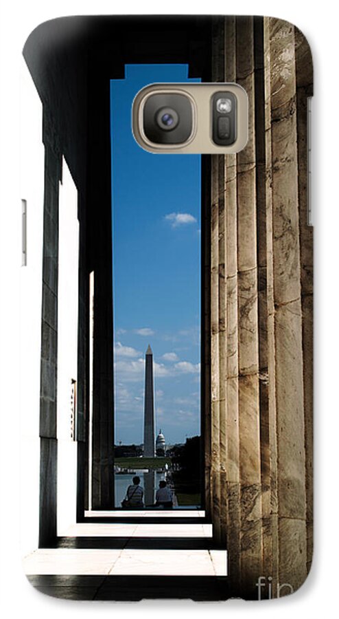 Washington Galaxy S7 Case featuring the photograph Washington Monument Color by Angela DeFrias