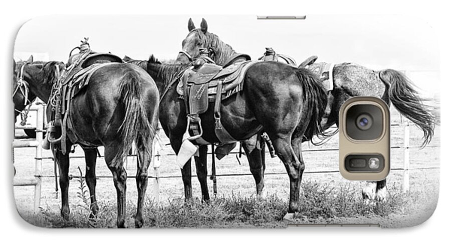 Horses Galaxy S7 Case featuring the photograph Watching and Waiting by Karen Slagle