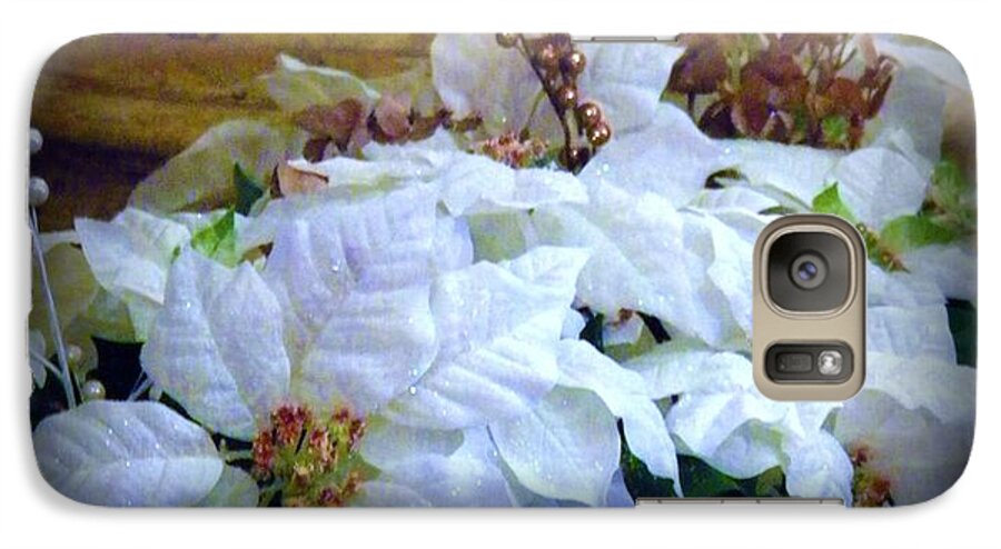 White Galaxy S7 Case featuring the photograph White Poinsettia by Michelle Frizzell-Thompson