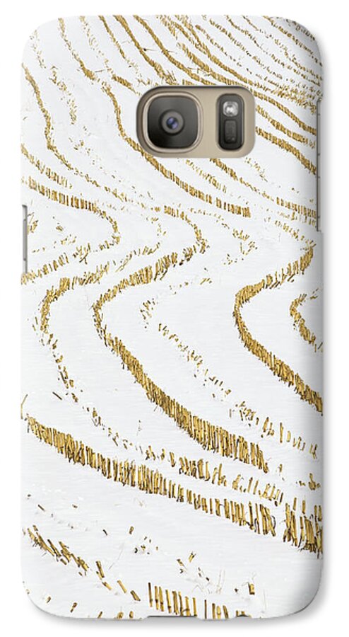 Winter Galaxy S7 Case featuring the photograph Winter Cornfield by Alan L Graham