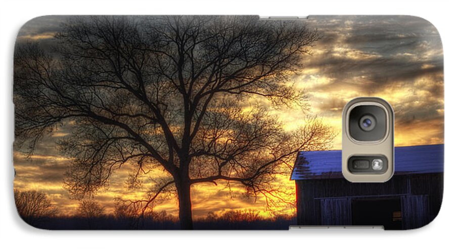 Winter Galaxy S7 Case featuring the photograph Winter Sunset by Skip Tribby