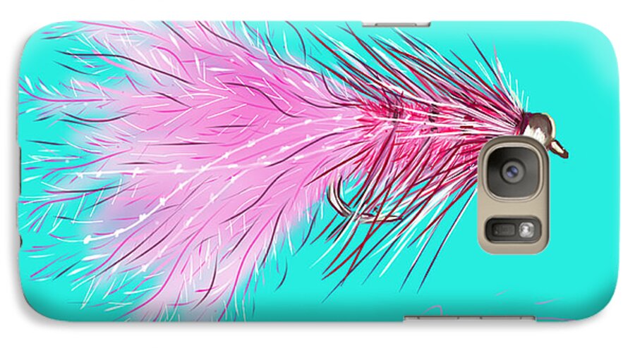 Fly Galaxy S7 Case featuring the painting Woolly Bugger by Jean Pacheco Ravinski