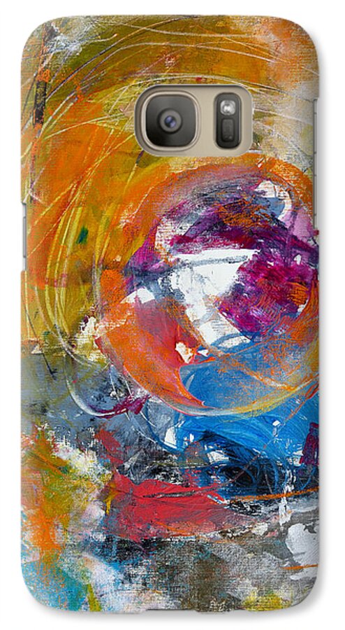 Katie Black Galaxy S7 Case featuring the painting Worldly by Katie Black