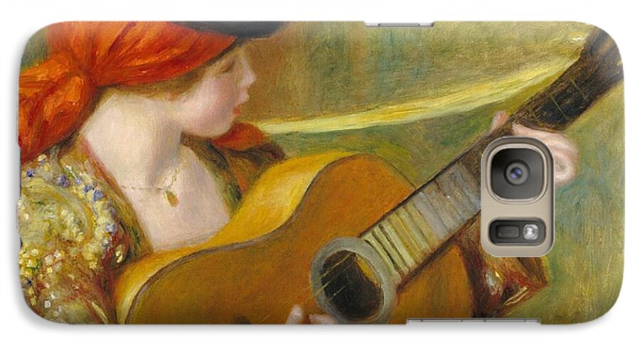 Music Galaxy S7 Case featuring the painting Young Spanish Woman with a Guitar by Pierre Auguste Renoir