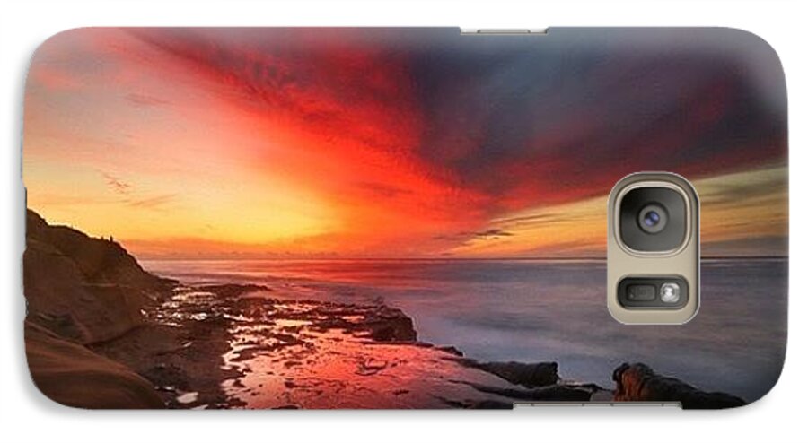  Galaxy S7 Case featuring the photograph Long Exposure Sunset In La Jolla #1 by Larry Marshall