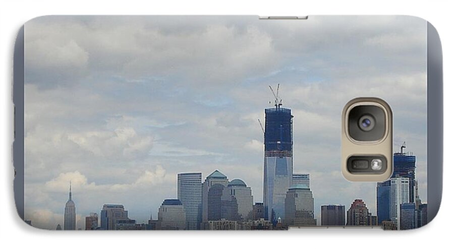 1 Wtc Galaxy S7 Case featuring the photograph 1 WTC Under Construction by Patricia Overmoyer