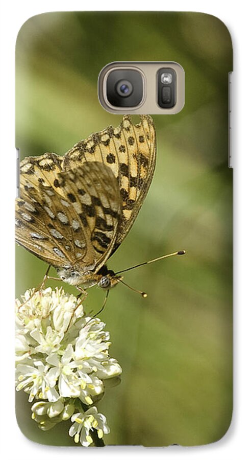 Orange Galaxy S7 Case featuring the photograph Butterfly #3 by Betty Depee