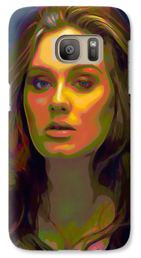 Adele Galaxy S7 Case featuring the digital art Adele by Fli Art