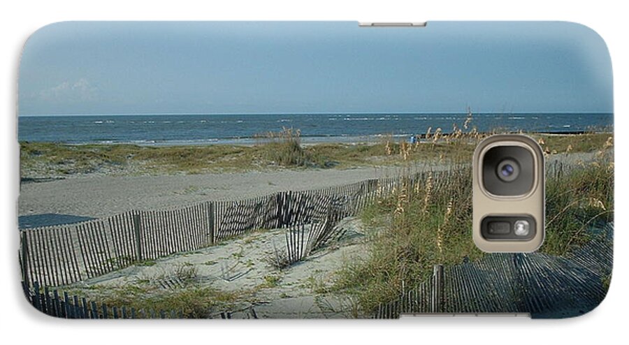 Beach Galaxy S7 Case featuring the photograph Barely Fenced by Mark Robbins