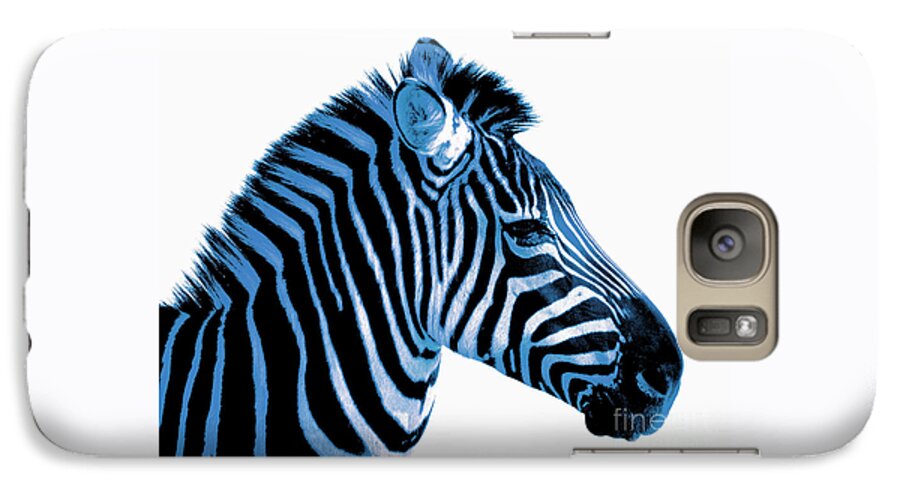 Blue Zebra Galaxy S7 Case featuring the photograph Blue zebra art by Rebecca Margraf