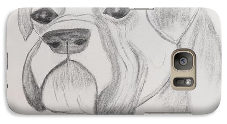 Boxer Galaxy S7 Case featuring the drawing Boxer No Crop by Maria Urso