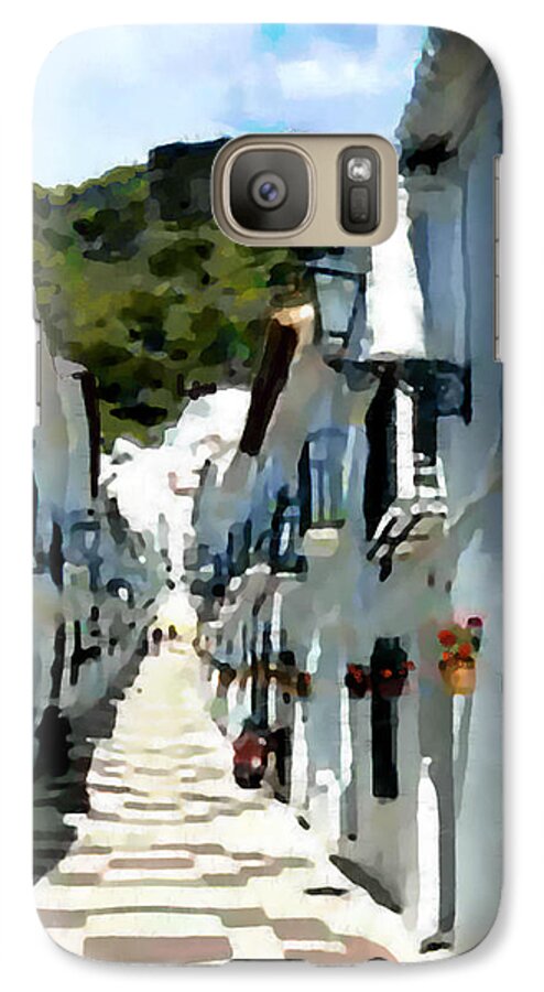 Spain Galaxy S7 Case featuring the painting Calle San Sebastion by Jann Paxton