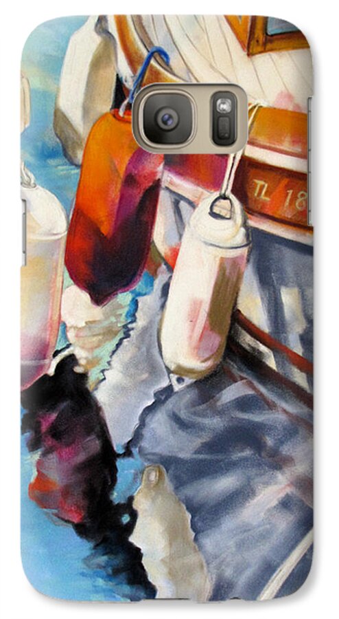 Seascape Galaxy S7 Case featuring the painting Cassis Castaways by Rae Andrews