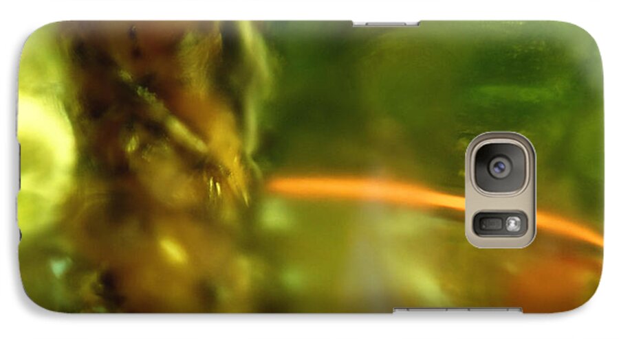 Abstract Galaxy S7 Case featuring the photograph CHARTREUSE SERIES Abstract IV by Ginny Schmidt