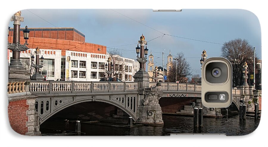Along The River Galaxy S7 Case featuring the digital art City Scenes from Amsterdam by Carol Ailles
