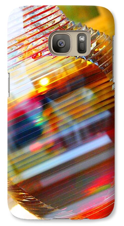 Glass Galaxy S7 Case featuring the painting Colored Vase at the Mayo Clinic by Laura Grisham