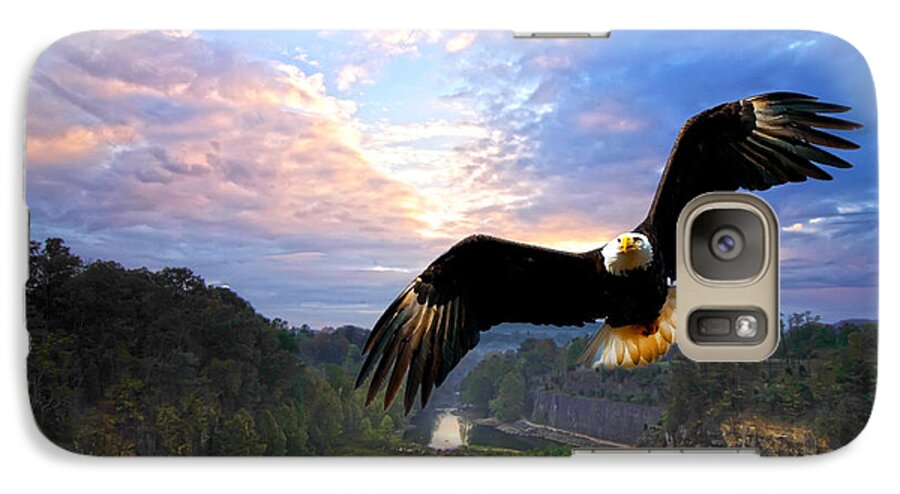 Eagle Up Close Galaxy S7 Case featuring the photograph Eagle at Paint Creek Dam by Randall Branham