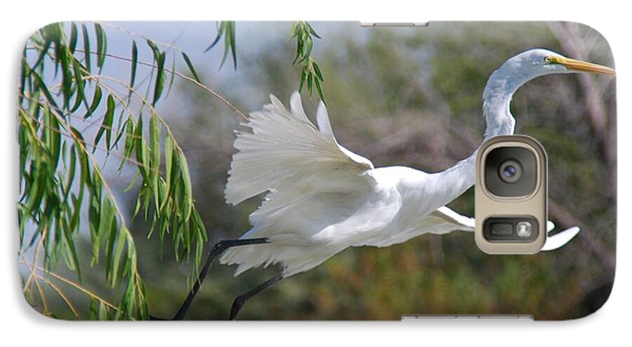 Egret Galaxy S7 Case featuring the photograph Egret's Flight by Tam Ryan