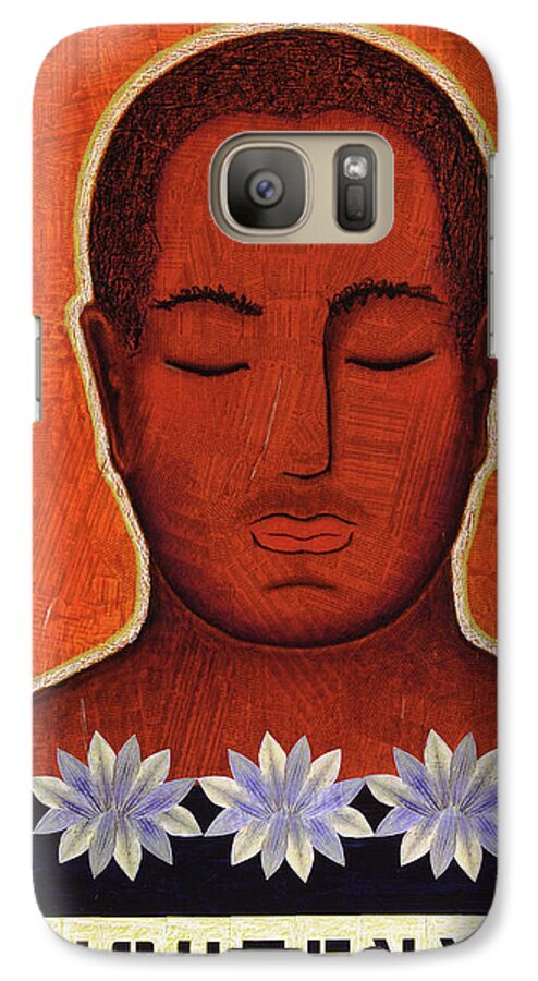 Buddha Galaxy S7 Case featuring the mixed media Enlightenment by Gloria Rothrock