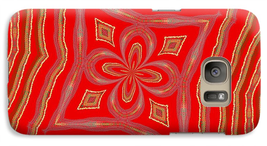 Red Galaxy S7 Case featuring the digital art Favorite Red Pillow by Alec Drake