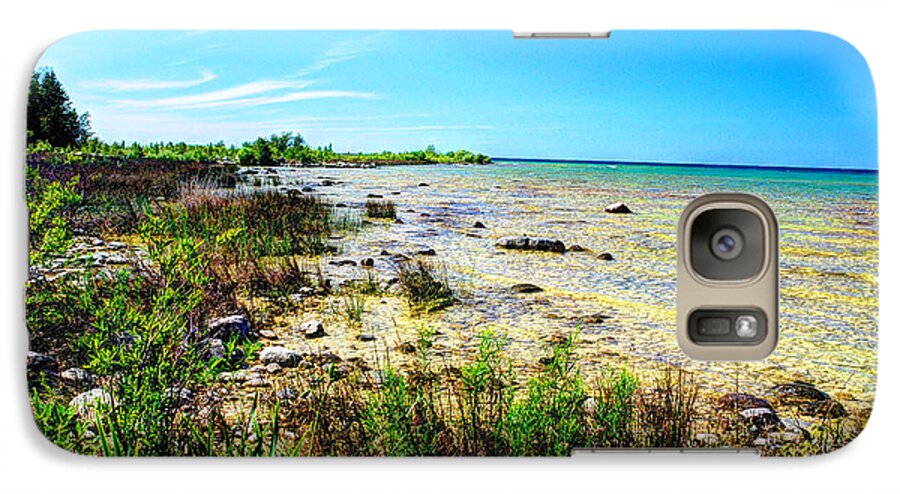 Jma Galaxy S7 Case featuring the photograph Great Lakes Summer Shoreline by Janice Adomeit