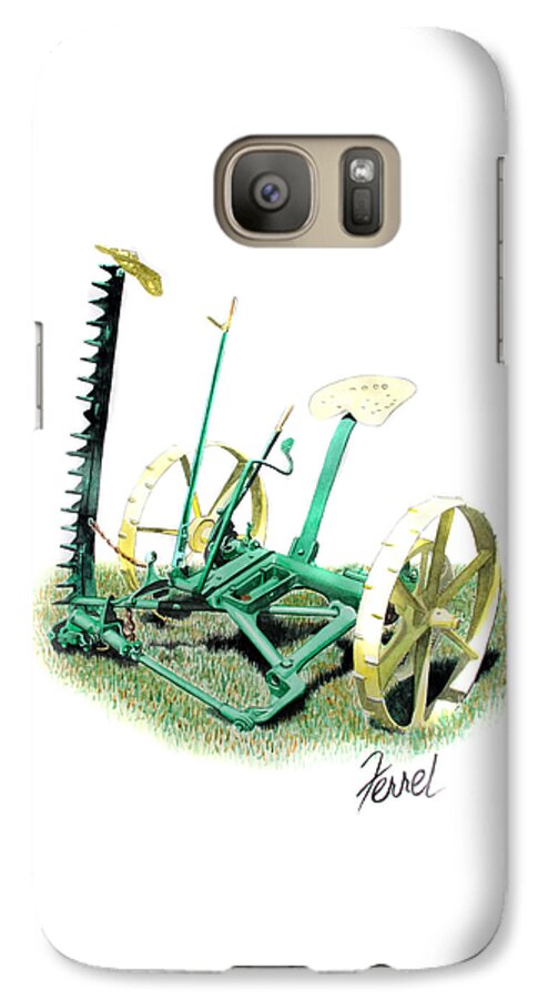 Hay Cutter Galaxy S7 Case featuring the painting Hay Cutter by Ferrel Cordle