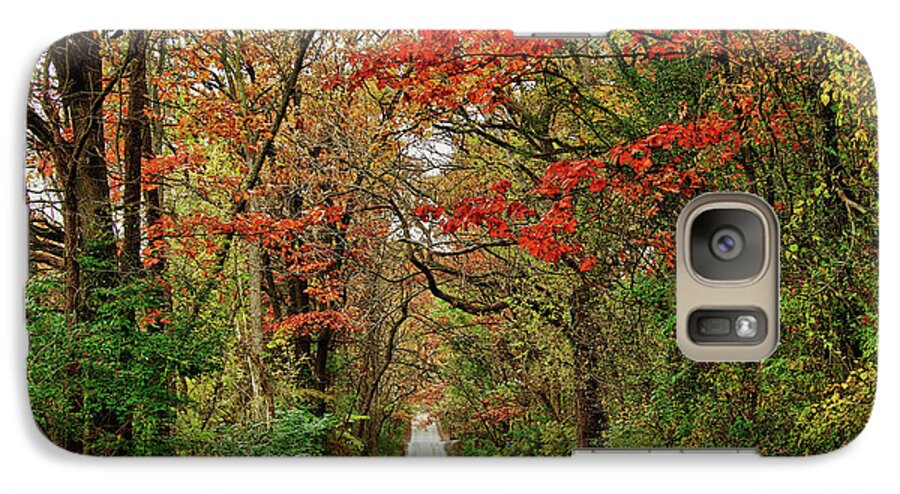 Fall Galaxy S7 Case featuring the photograph Long Bumpy Dirt Road by Rachel Cohen