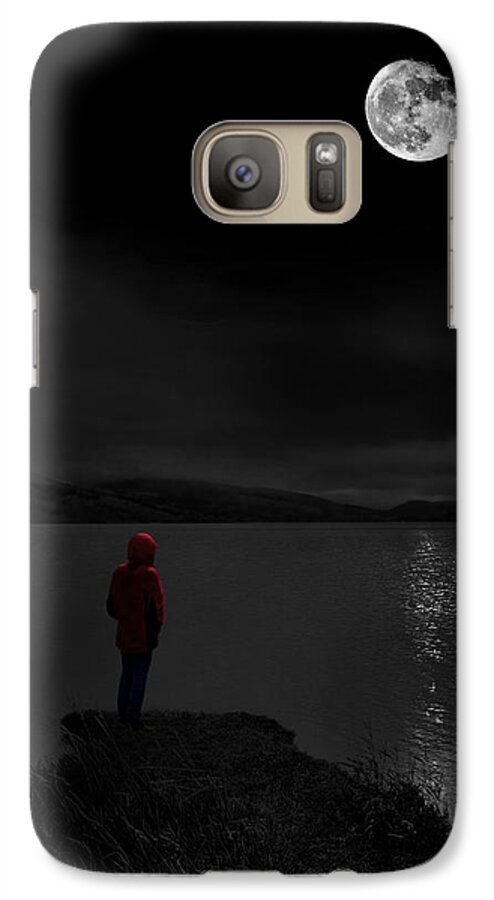 Lake Galaxy S7 Case featuring the photograph Lunatic In Red by Meirion Matthias