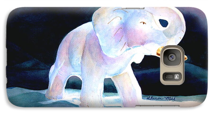Sharon Mick Galaxy S7 Case featuring the painting Mama's White Elephant by Sharon Mick