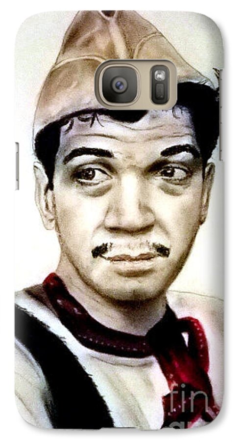 Legendary Galaxy S7 Case featuring the pastel Mario Moreno as Cantinflas in El Bombero Atomico by Jim Fitzpatrick