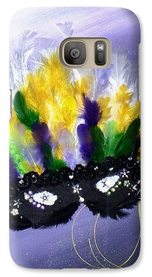 Masque Galaxy S7 Case featuring the painting Masque Over Bourbon Street by Alys Caviness-Gober