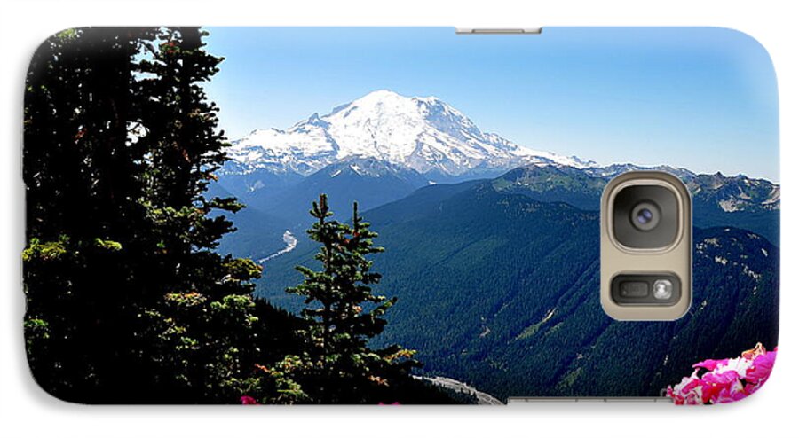 Rainier Galaxy S7 Case featuring the photograph Mount Rainier Seen from Crystal Mountain Summit 6 by Tatyana Searcy