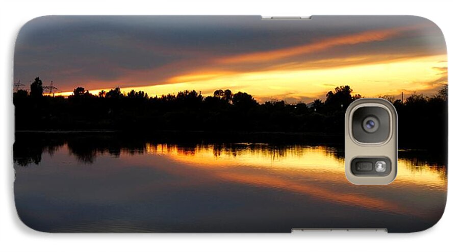 Sunset Galaxy S7 Case featuring the photograph Riparian Sunset by Tam Ryan