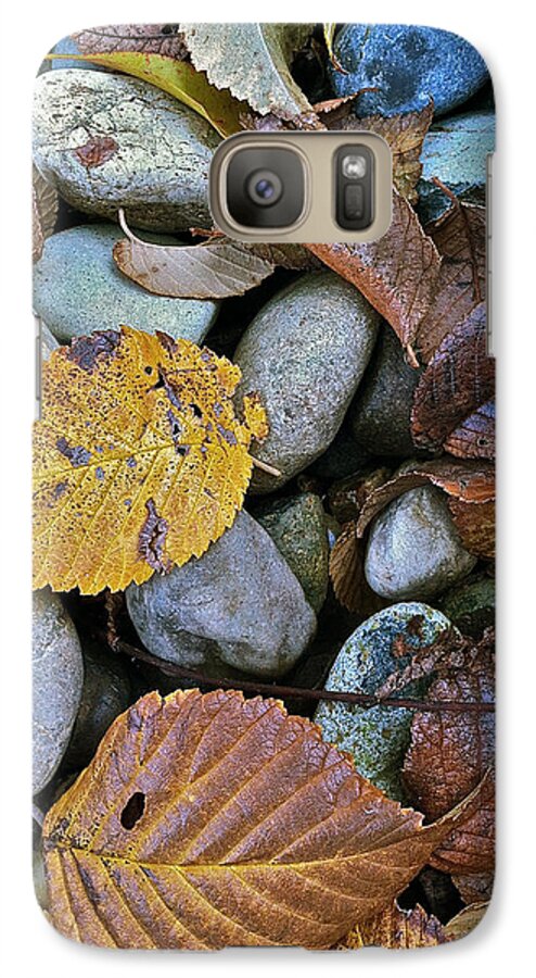Leaves Galaxy S7 Case featuring the photograph Rocks And Leaves by Bill Owen