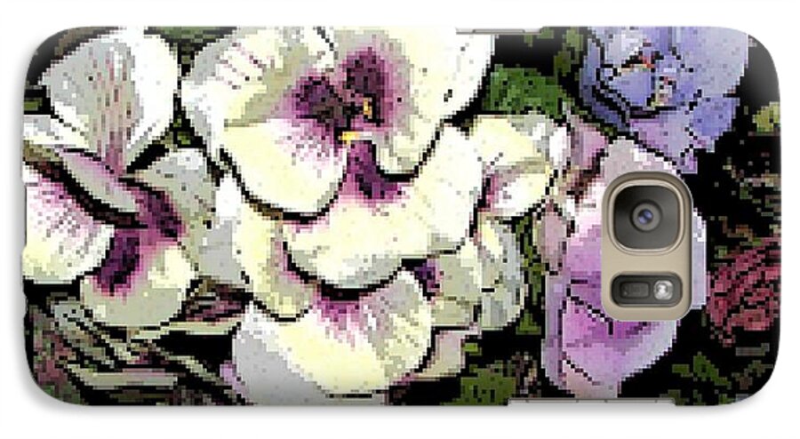 Floral Galaxy S7 Case featuring the photograph Surrounding Pansies by Pamela Hyde Wilson