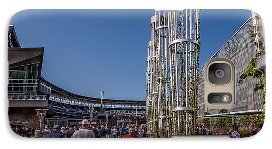 Minnesota Twins Minneapolis Target Field Baseball Crowd Fans Sky Blue Galaxy S7 Case featuring the photograph Target Plaza by Tom Gort